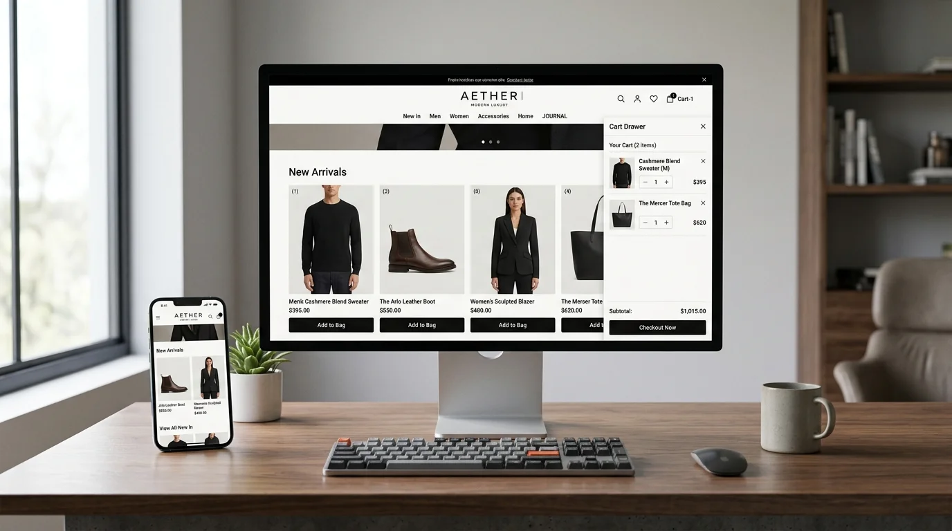 Next.js Headless eCommerce Storefront with Product Catalog and Cart Drawer