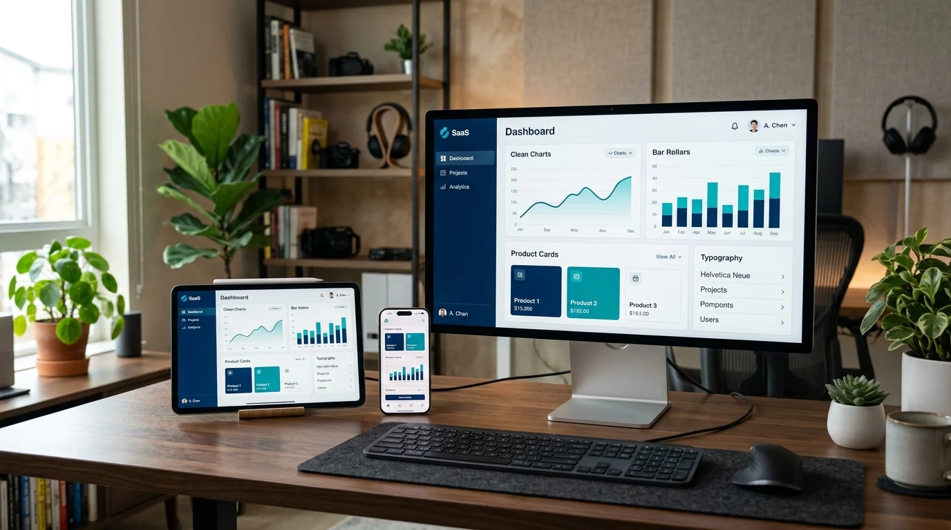 Next.js Multi-Device Responsive Web Application on Desktop, Tablet, and Mobile