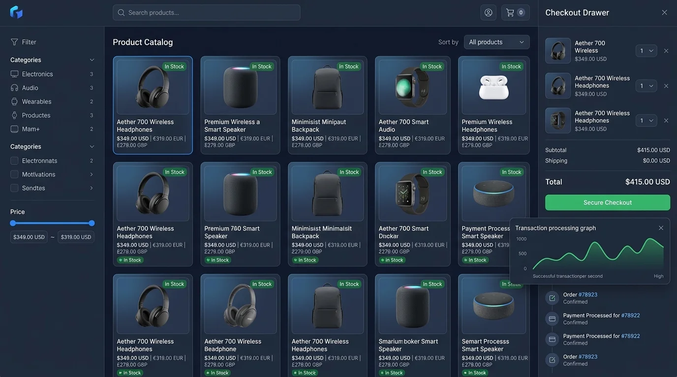 PHP eCommerce Product Catalog and High-Converting Checkout