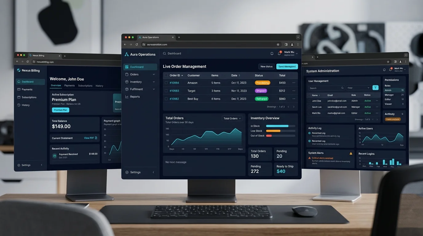 Custom Business Software Operations Suite Montage