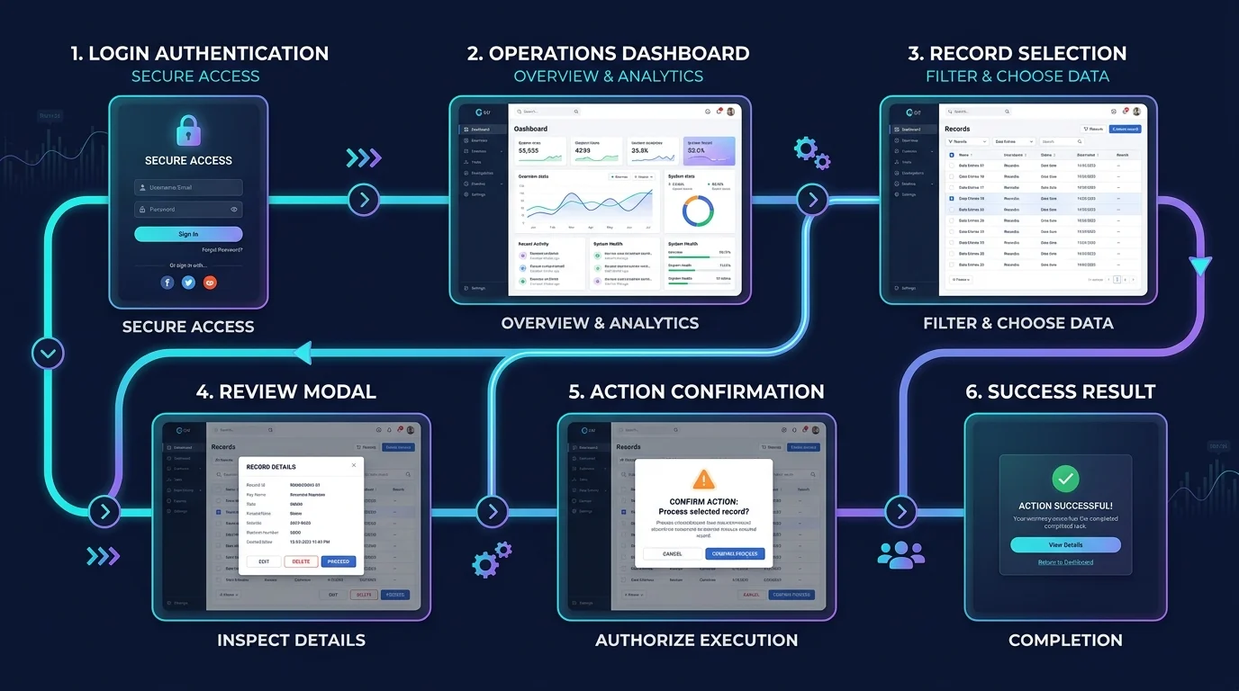 React User Workflows - Complex Business Multi-Step Interfaces